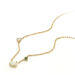 Geelgouden collier bezet met de maandstenen van het gezin, een mooie Opaal en een witte en groene saffier.