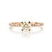014 - 18kt rosé gouden verlovingsring bezet met een briljant geslepen diamant. Zijkanten bezet met 8 roze diamantjes. Ontwerp: Marleen Hengeveld - AMMA Sieraden