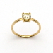 013 - 14kt geel gouden verlovingsring bezet met een light Yellow diamant