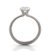 040 - Platina verlovingsring bezet met een briljant geslepen diamant