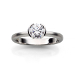040 - Platina verlovingsring bezet met een briljant geslepen diamant