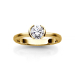 041a - 14kt geel gouden verlovingsring bezet met een briljant geslepen diamant.